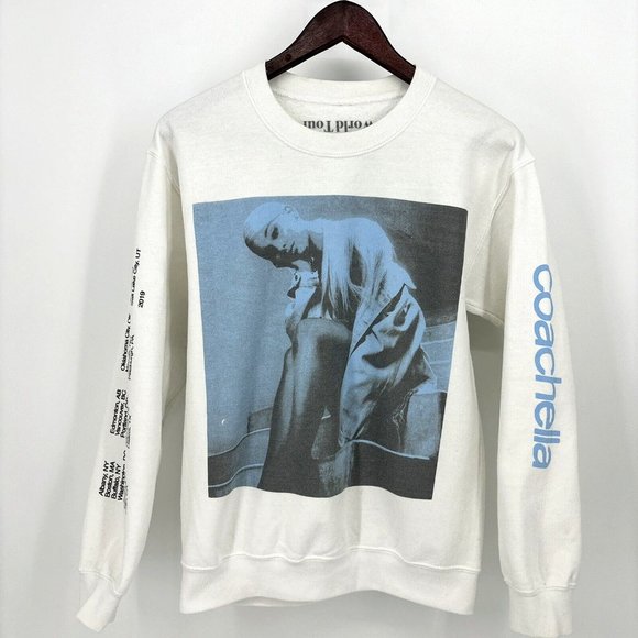 Ariana Grande Coachella AMEX Sweetener World Tour Sweatshirt Womens S White READ - Picture 7 of 15